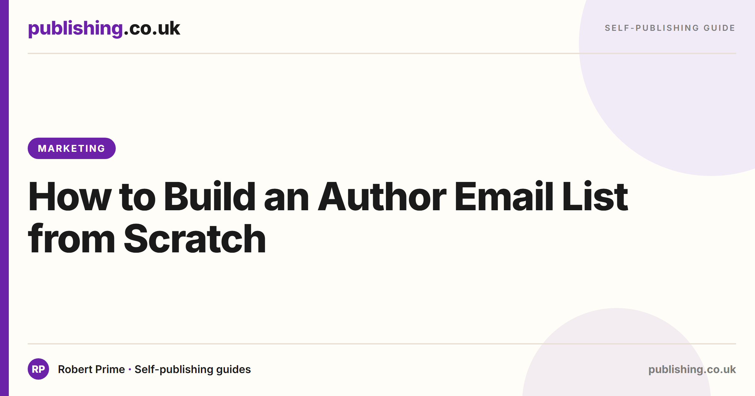 How to Build an Author Email List from Scratch
