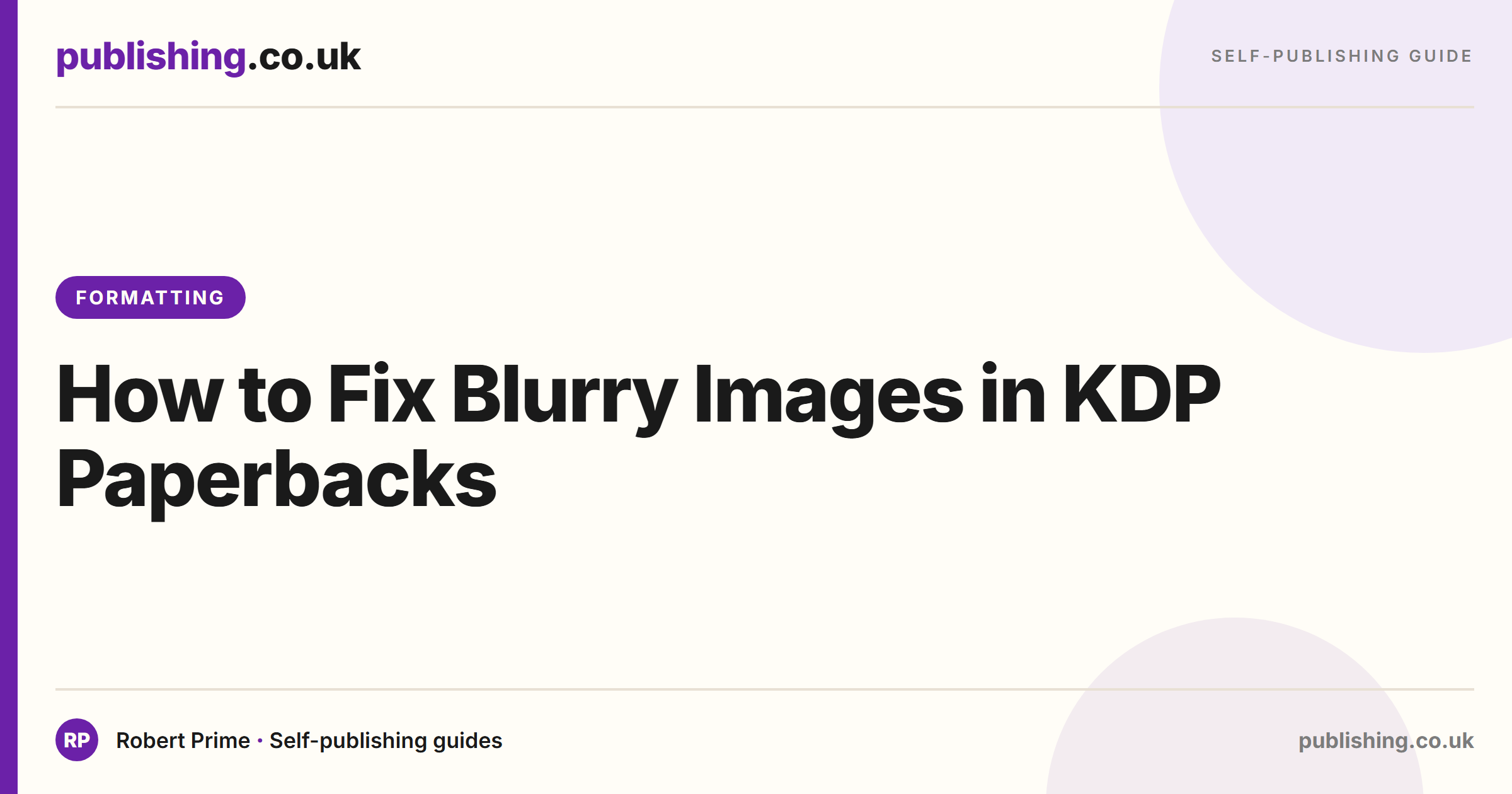 How to Fix Blurry Images in KDP Paperbacks