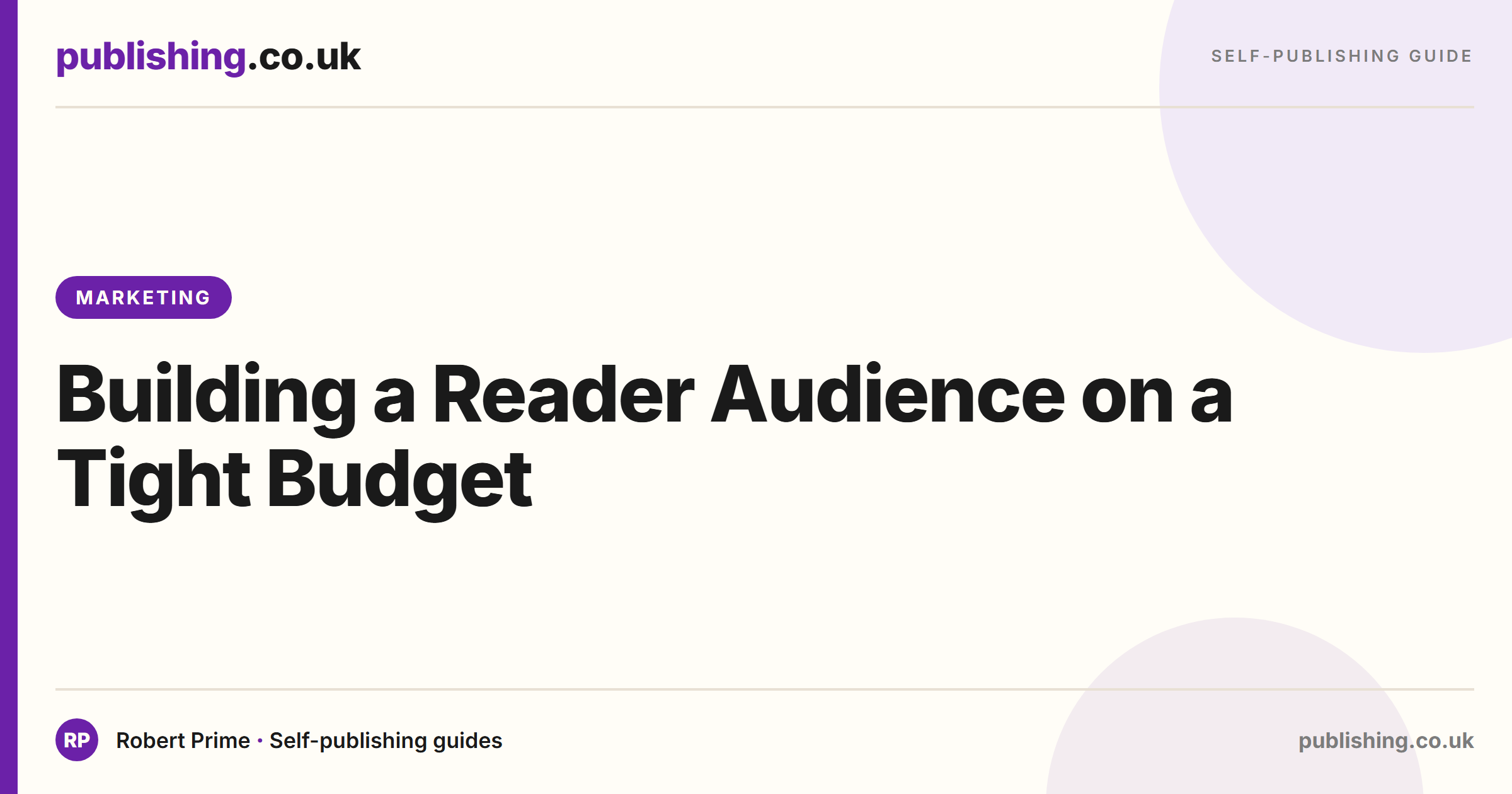 Building a Reader Audience on a Tight Budget