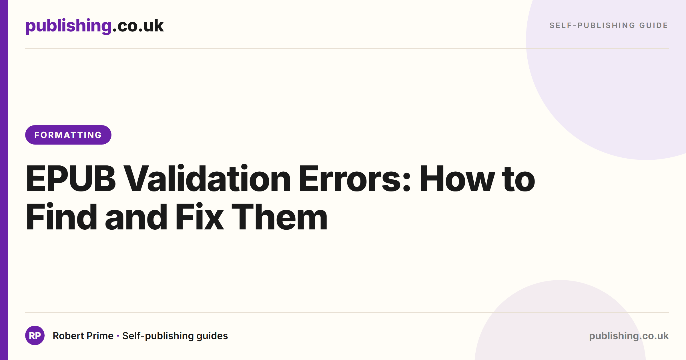 EPUB Validation Errors: How to Find and Fix Them