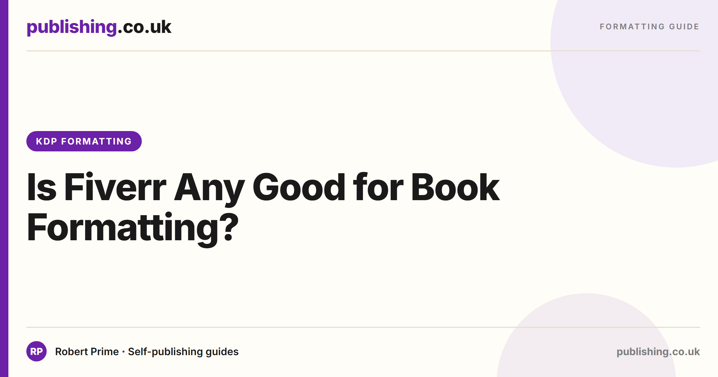 Is Fiverr Any Good for Book Formatting? An Honest Review