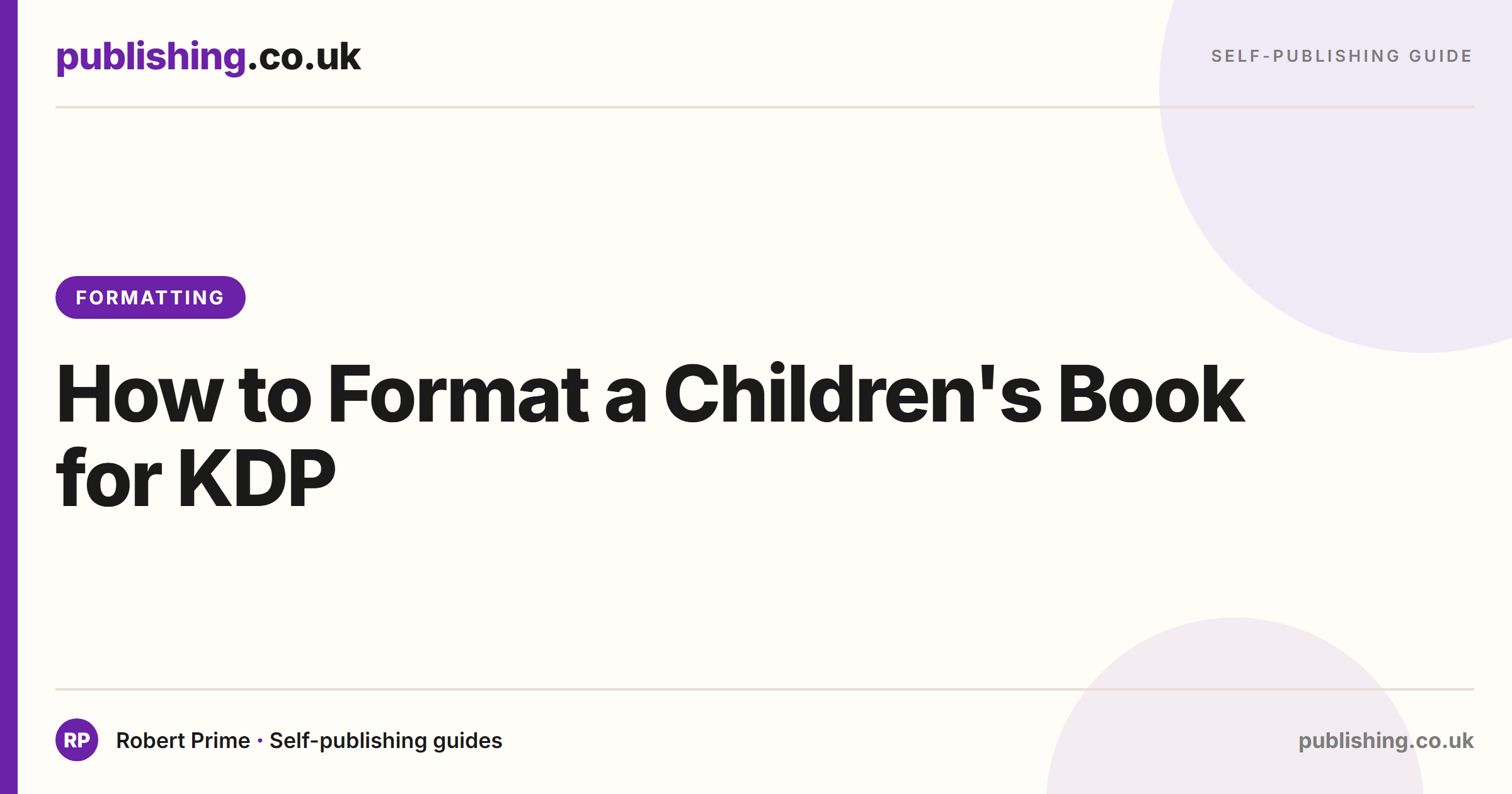 How to Format a Children's Book for KDP