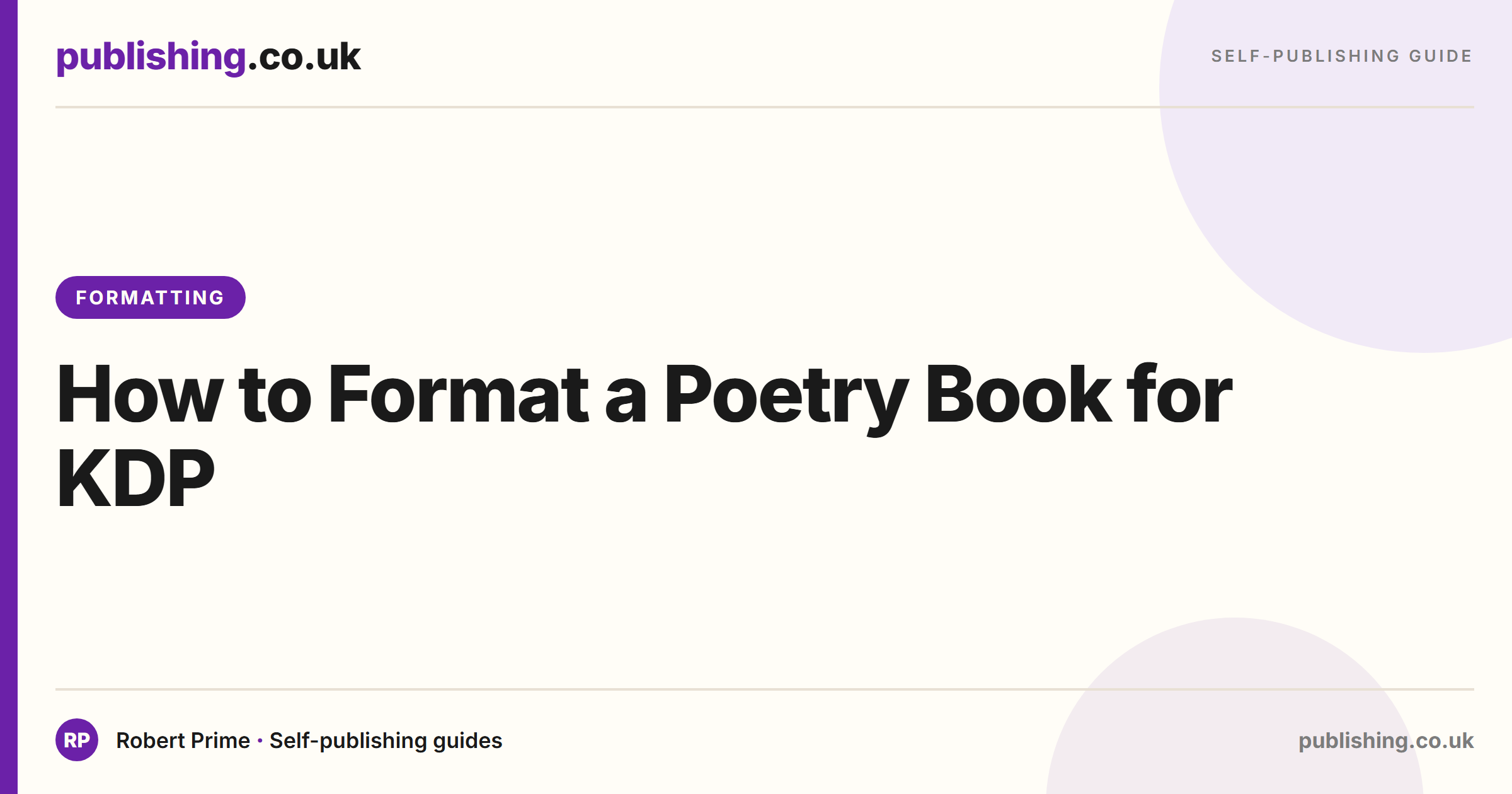 How to Format a Poetry Book for KDP