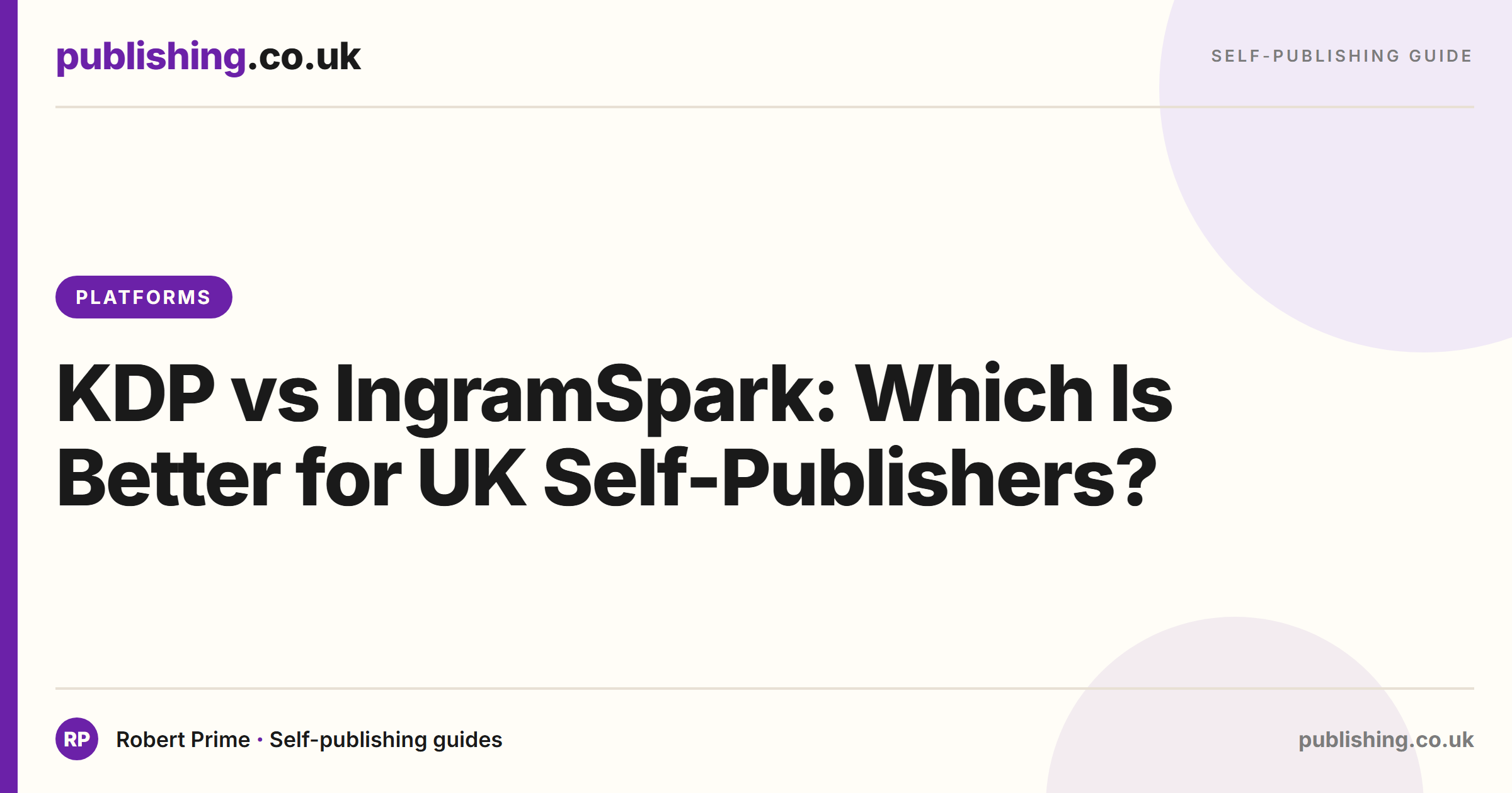 KDP vs IngramSpark vs BookBaby vs Lulu: The UK Author's 2026 Guide