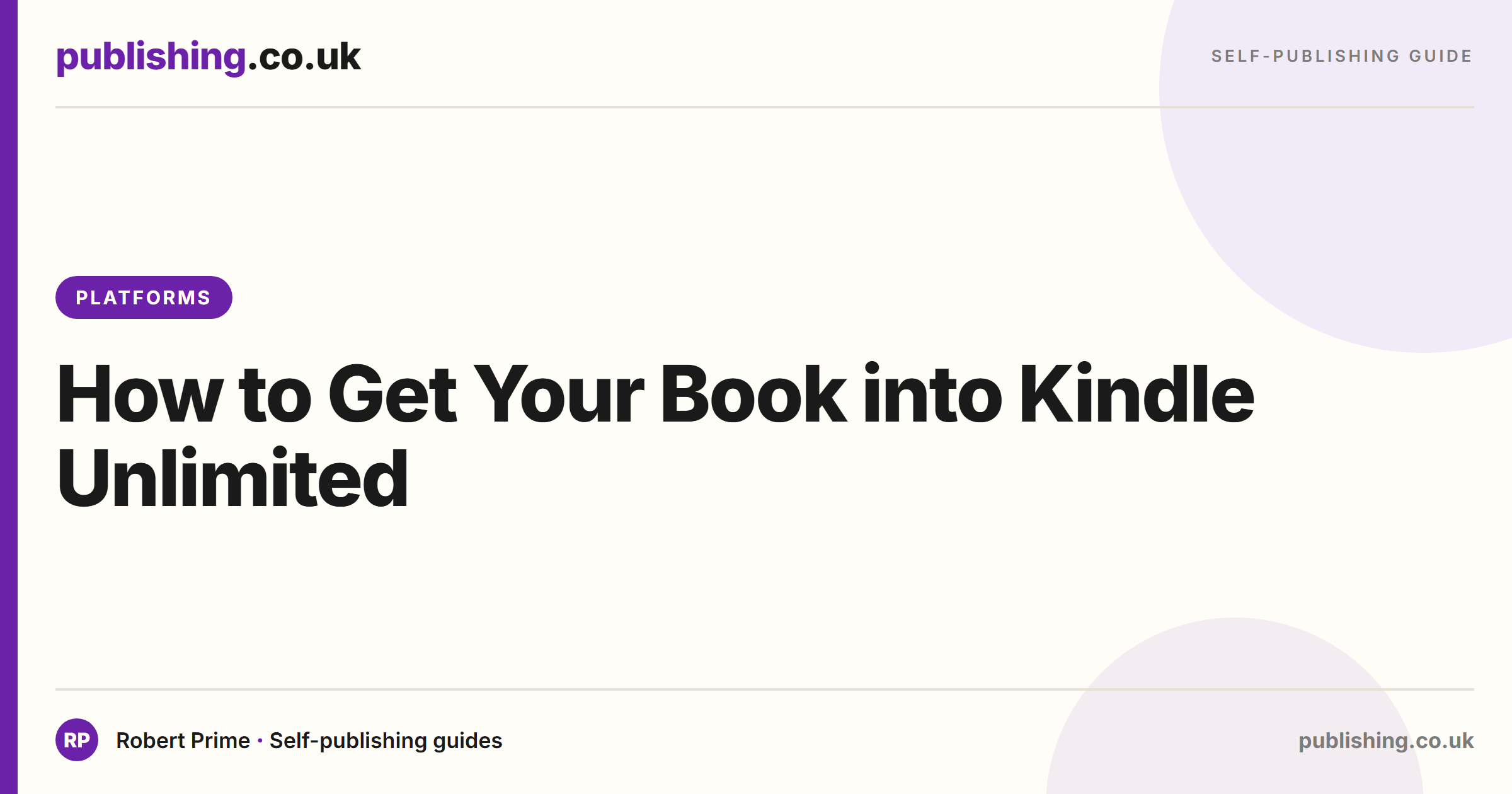 How to Get Your Book into Kindle Unlimited