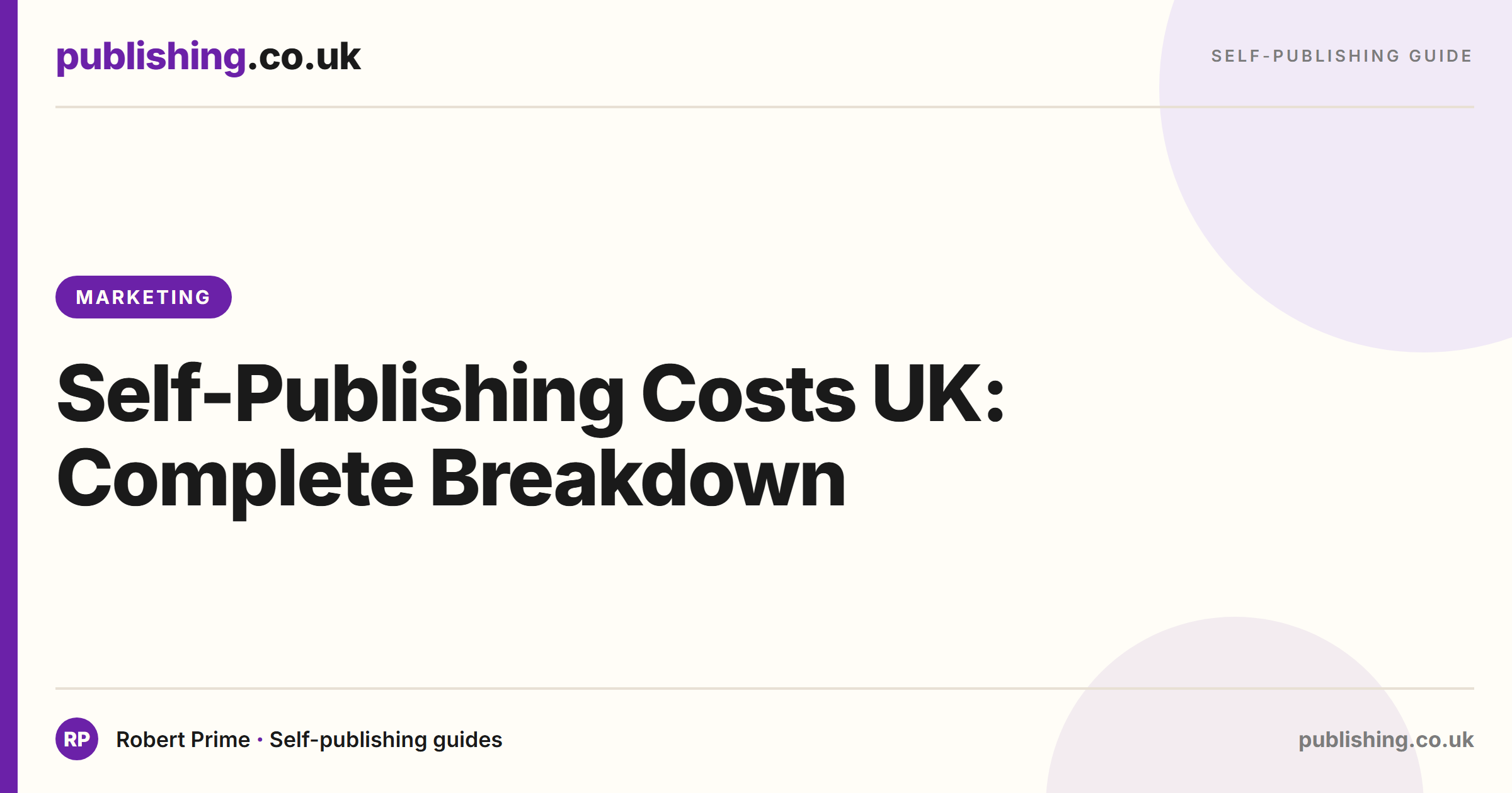 Self-Publishing Costs UK: Complete Breakdown