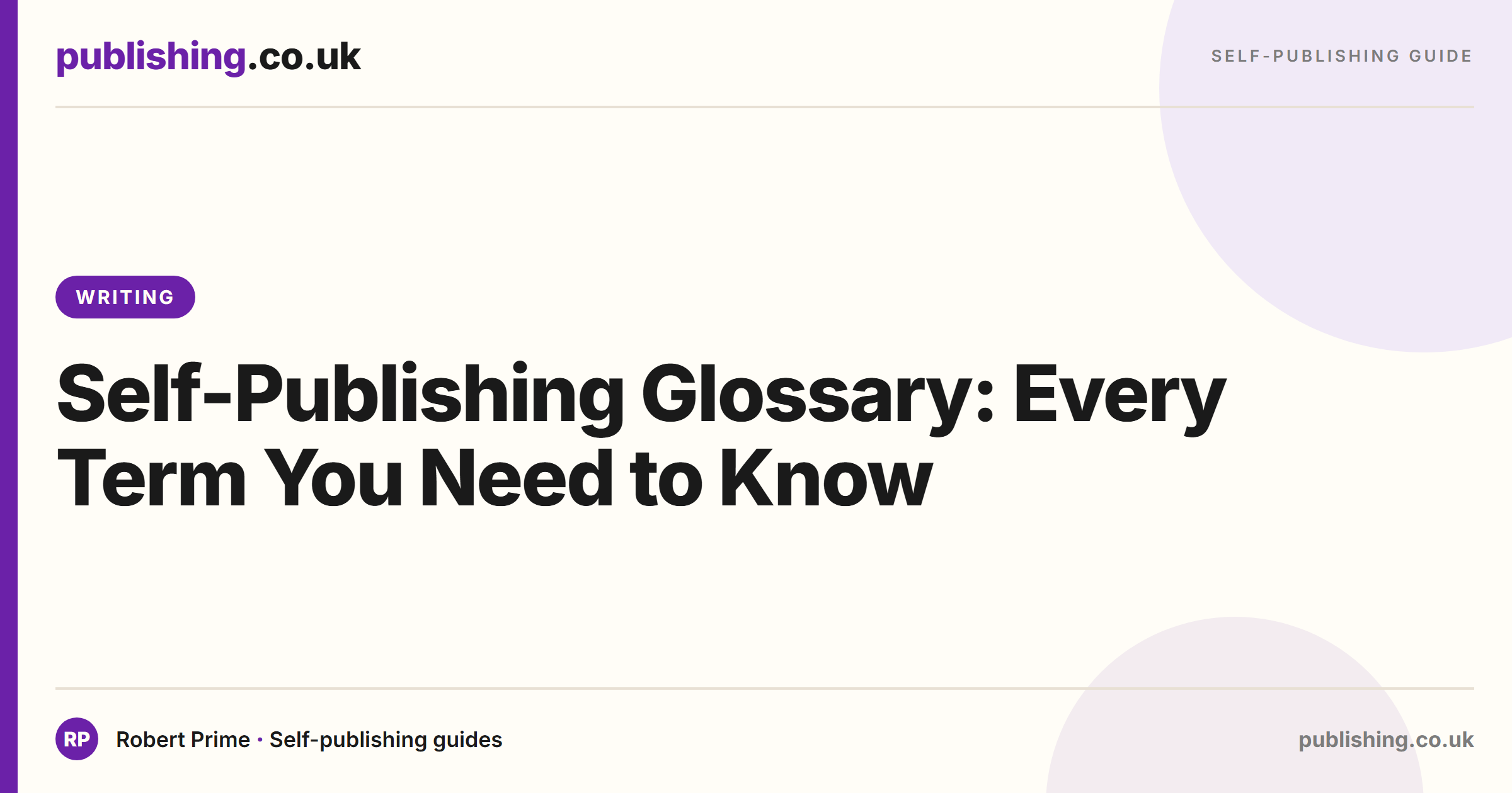 Self-Publishing Glossary: Every Term You Need to Know
