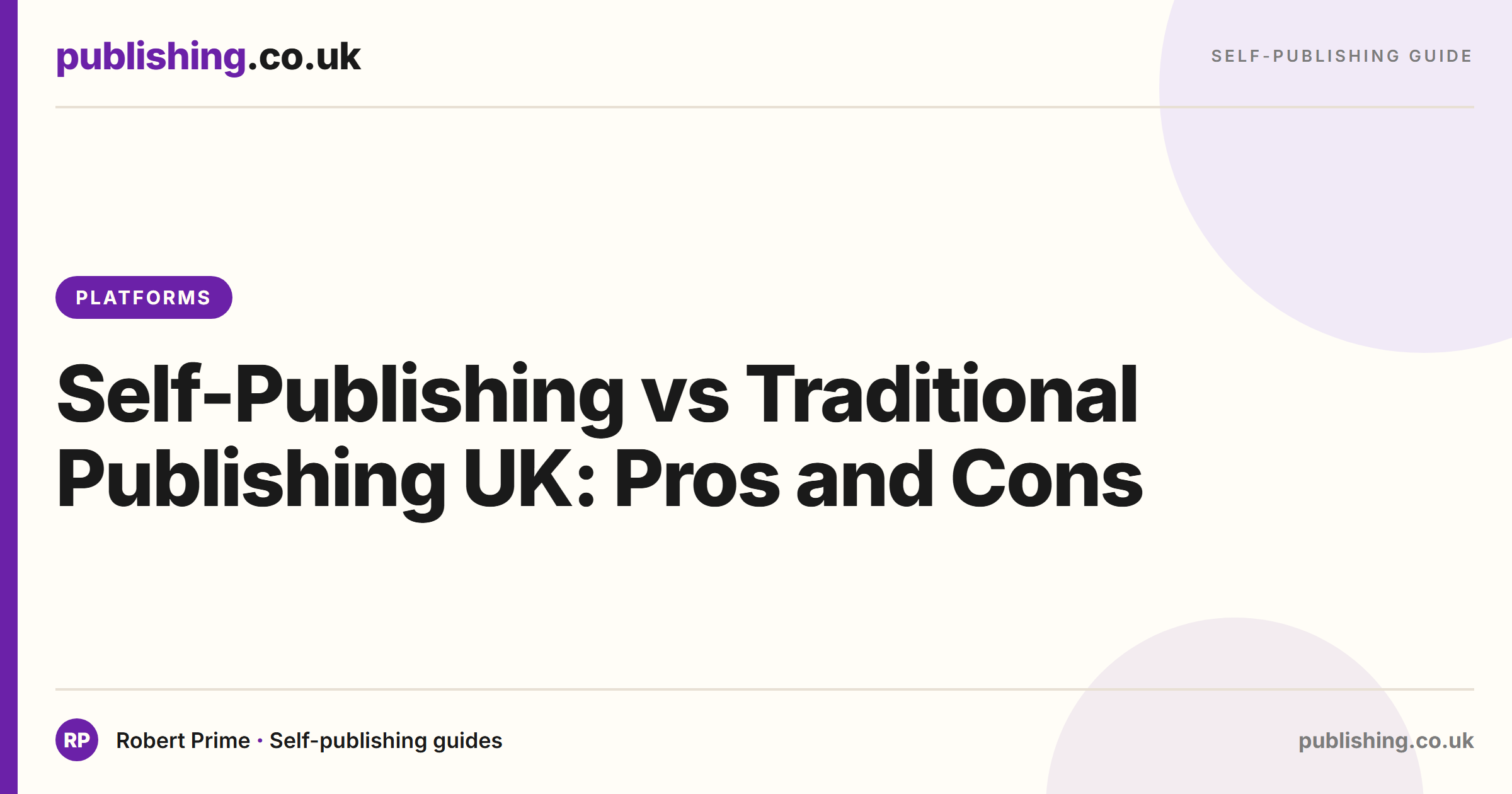 Self-Publishing vs Traditional Publishing UK: Pros and Cons