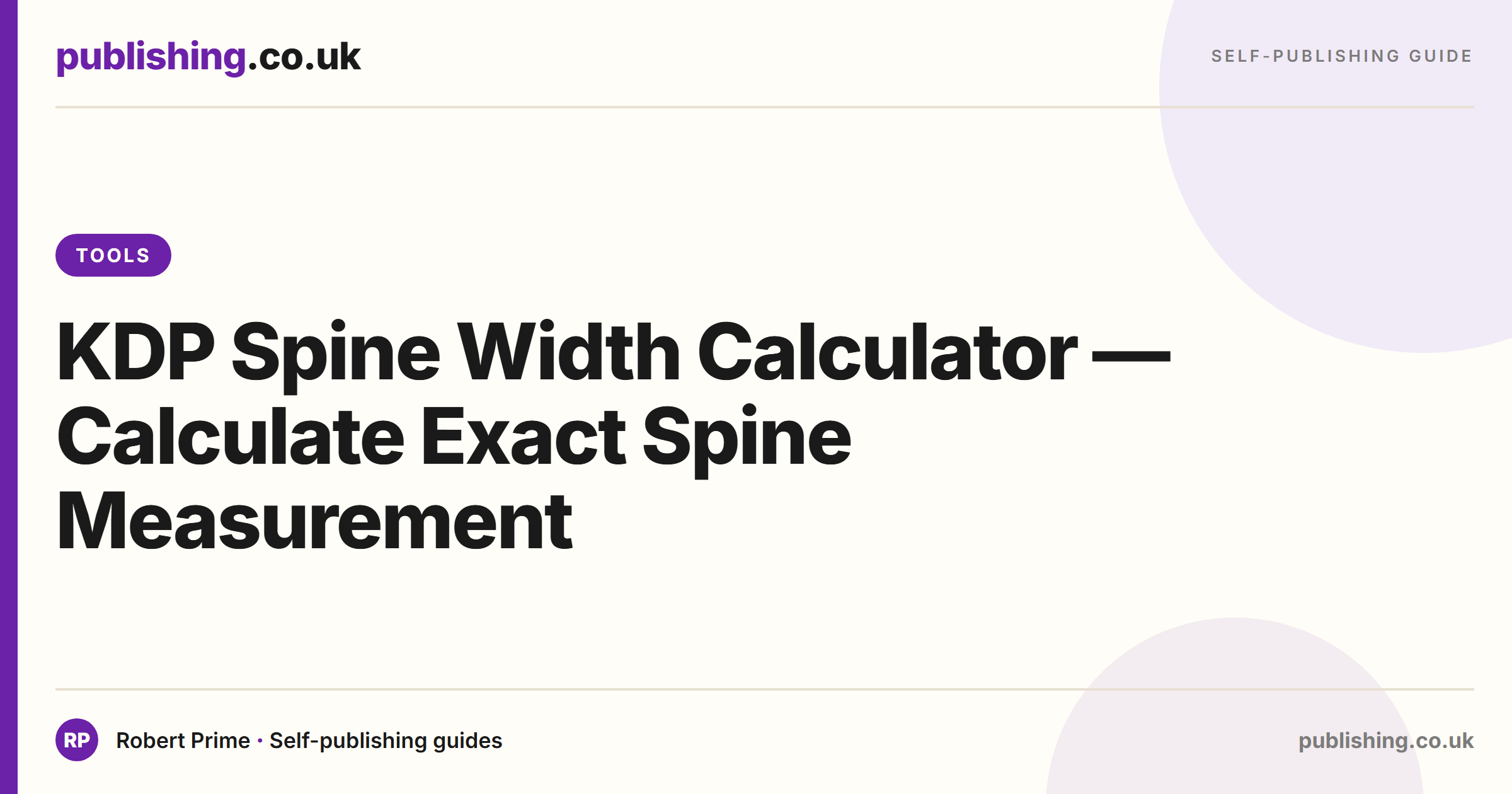 KDP Spine Width Calculator — Calculate Exact Spine Measurement